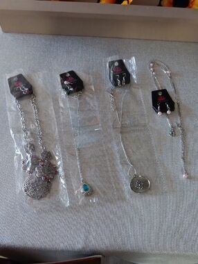 paparazzi Silver-Tone Necklace and Earring Sets with Pink Accents